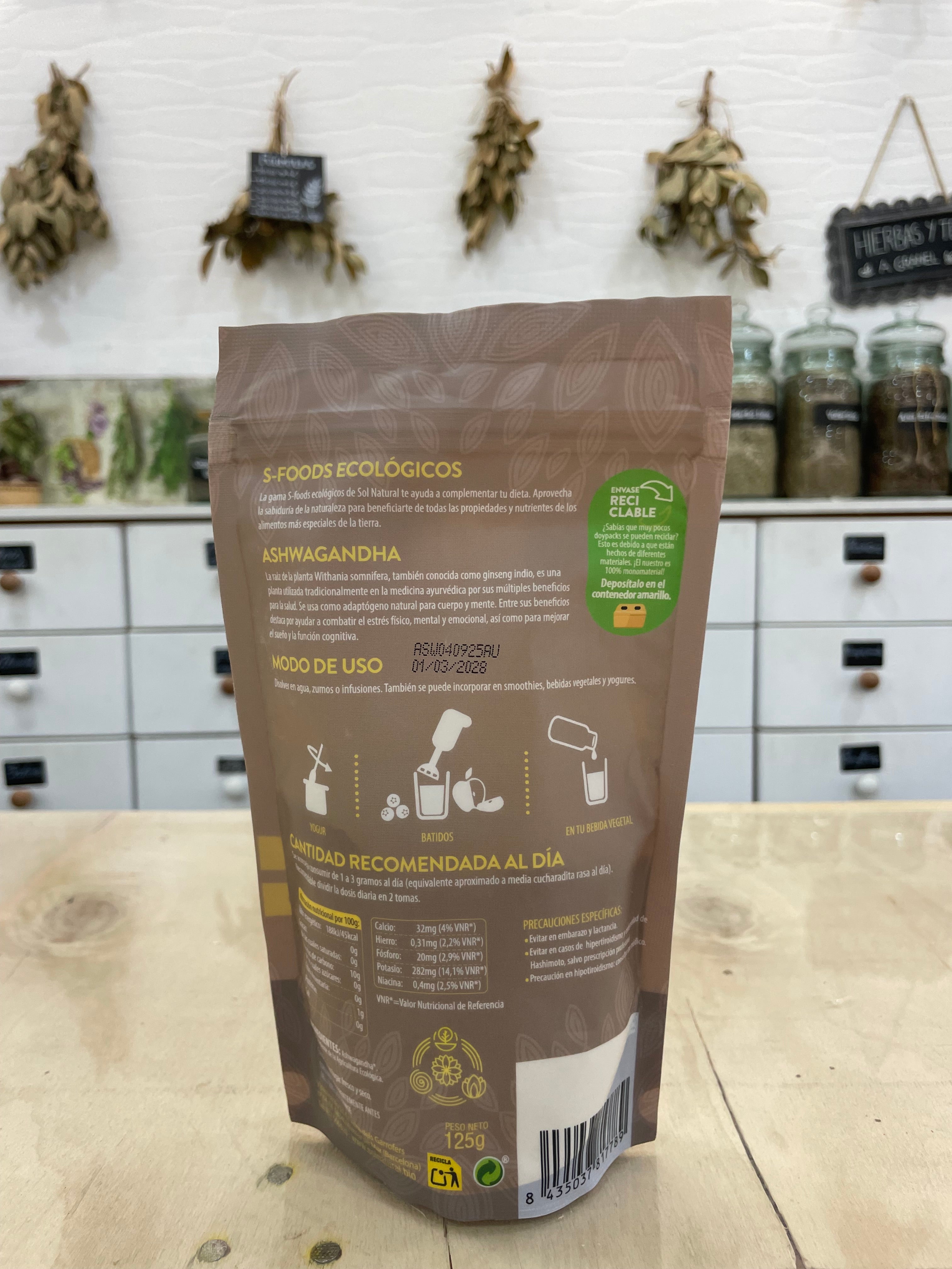 Ashwaganda en polvo BIO
