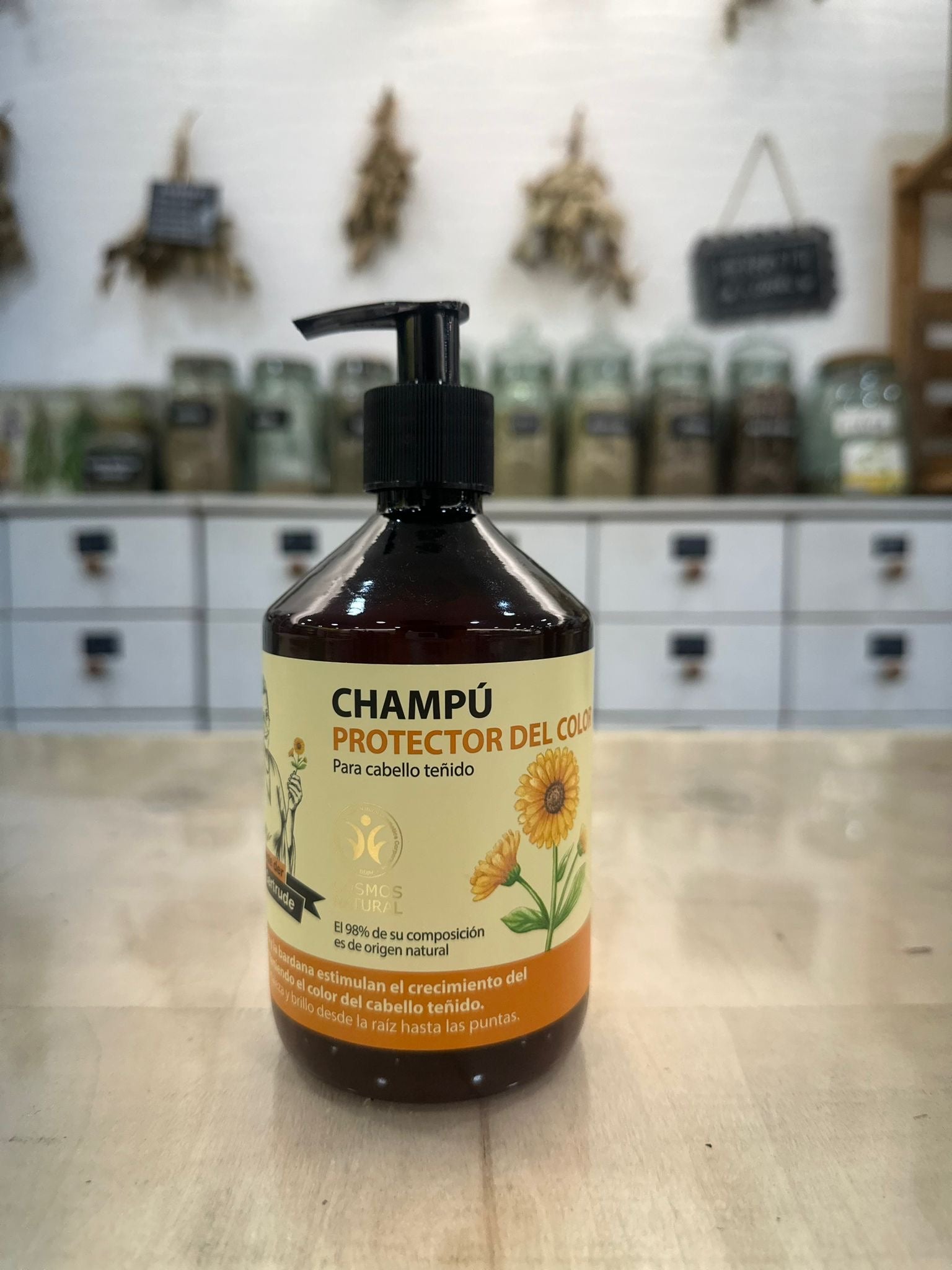 Champú natural, protector de color.