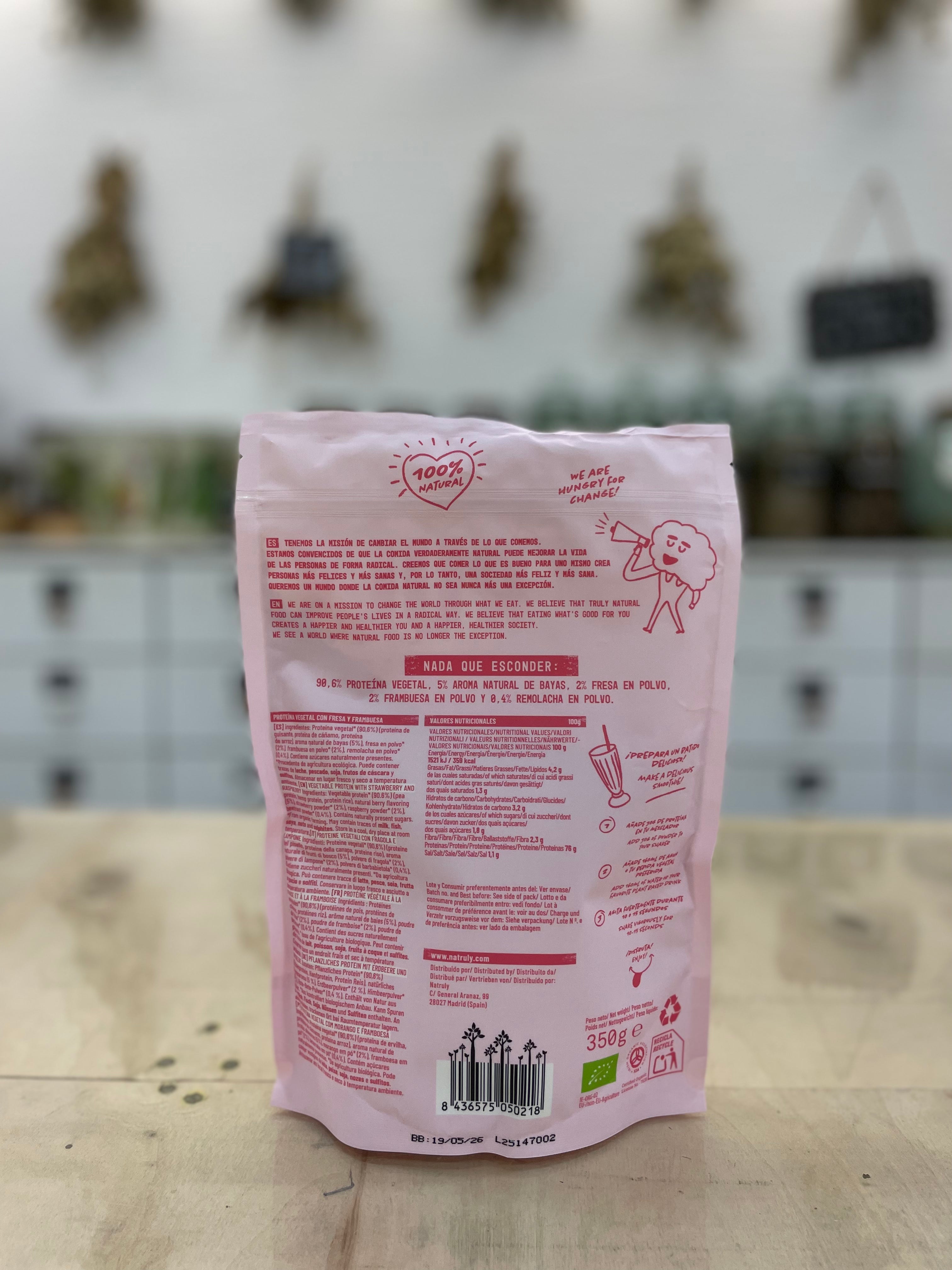 Proteína vegana sabor fresa